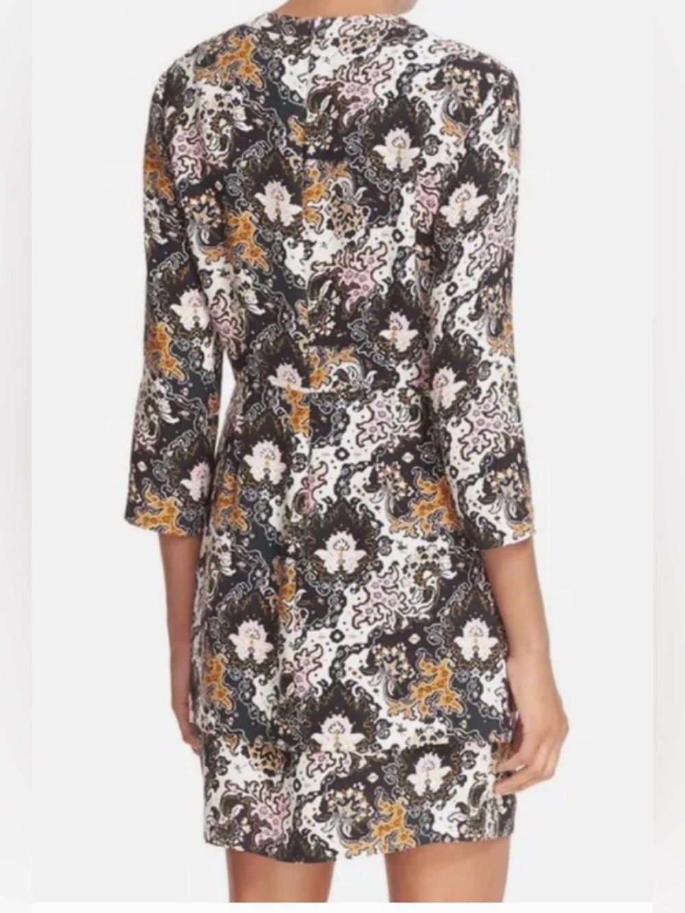 A.L.C. Tordi Floral 100% Silk Mini Dress with pockets - Picture 3 of 6